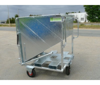 Prix Benne à fond incliné et porte pour vidage rapide FP