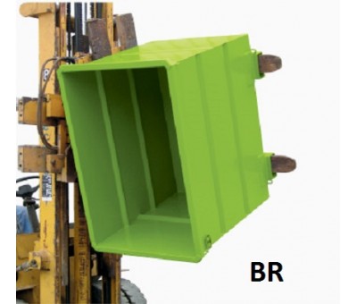 Benne à déchets pour chariot à tête rotative BR