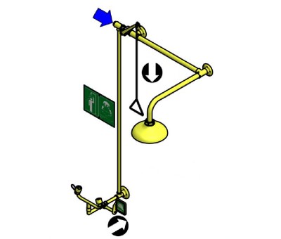 Achat Lave yeux sans vasque et douche à déport droit ou gauche, 4801 ou 4802