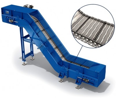 Transporteur à tapis métallique série lourde, T100