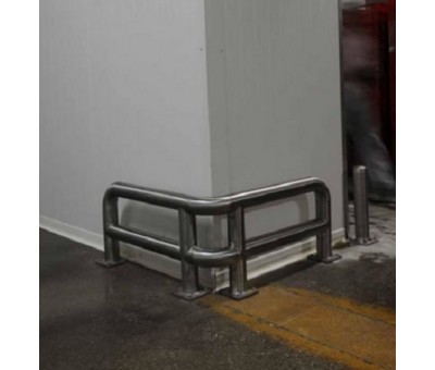 Poteau et barrière inox de protection anti choc