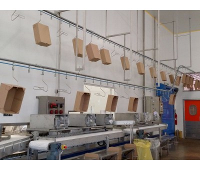 Convoyeur aérien pour industrie agroalimentaire