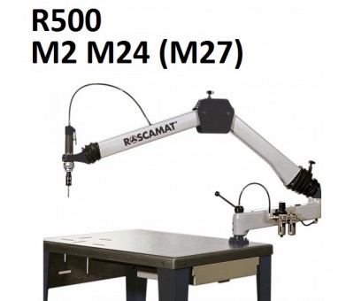 Bras pneumatique grand rayon R500, taraudage M2 à M24 (M27)