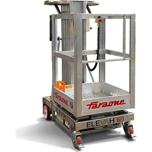 Nacelle aluminium manuelle Pocketlev Elevah 70, jusqu'à 7 mètres - AXEO