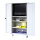 Achat Armoire audiovisuelle mobile à portes battantes