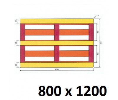 Achat Palette bois demi lourde 800x1200 neuve