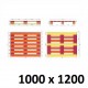 Palette lourde en bois 1000x1200 3 semelles neuve