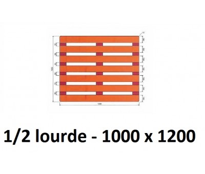 Palette bois neuve 1/2 lourde 1000x1200