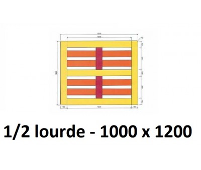 Achat Palette bois neuve 1/2 lourde 1000x1200