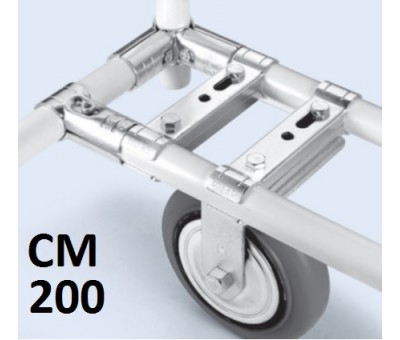 Support pour roulette de chariot lean manufacturing, série CM