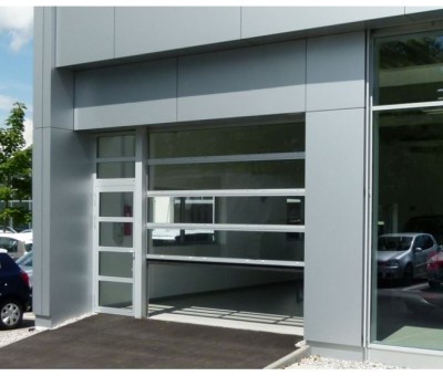 Porte relevante automatique en verre transparent HT Vision