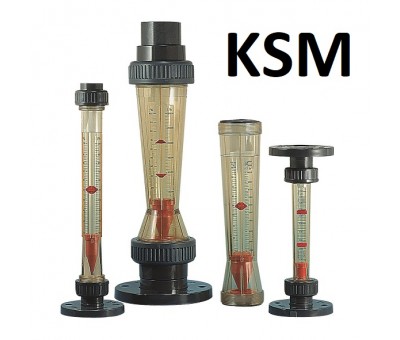Indicateur de débit à flotteur, structure plastique, KSM