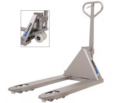 Transpalette inox base large 2500 kg