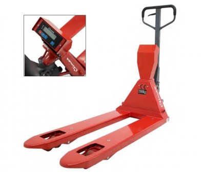 Transpalette peseur manuel à certificat de calibrage - précision 0,1 kg