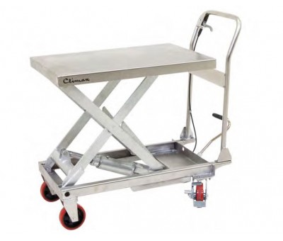 Table élévatrice inox mobile 1 ciseau 250 à 450 kg