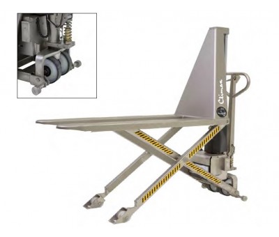 Transpalette inox à haute levée électrique 600 kg