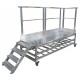Plateforme mobile à accès et garde-corps amovibles compartiment stockage Réf. PF1 SP-O