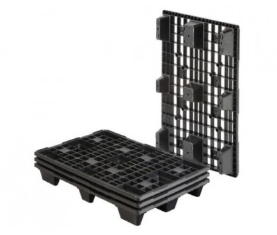 Palette plastique recyclée emboîtable 800x1200 mm 9 plots