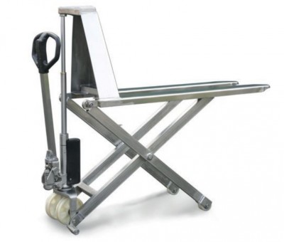 Transpalette haute levée manuelle inox aisi 304 - 1000 kg