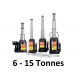 Cric bouteille télescopique grande course 6 à 15 Tonnes
