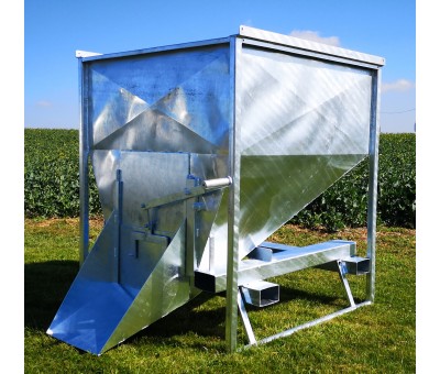 Trémie industrielle en acier galvanisé