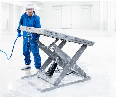 Table élévatrice inox alimentaire brevetée - nettoyage facile