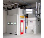 Cabine de peinture liquide - ventilation verticale (VS cabine fermée) - OMIA
