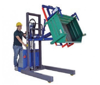 Retourneur de caisse conteneur sur gerbeur