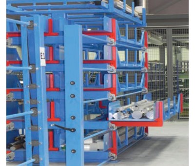 Rayonnage à tiroirs pour barres tubes profilés / charges longues