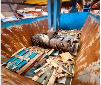 Achat Rouleau compacteur pour caisse palette palox DIB bois RC1550B