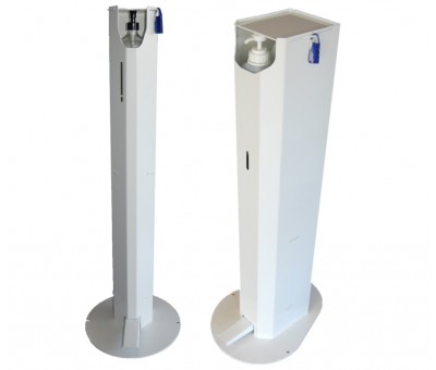 Distributeur de gel hydroalcoolique à pédale FOOT GEL - acier ou inox