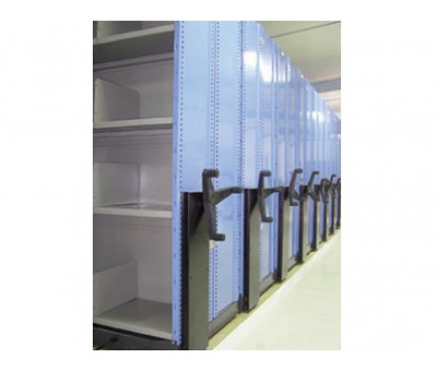 Rayonnage sur base mobile - gain de place