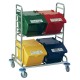 Chariot de collecte avec 4 box de tri sélectif