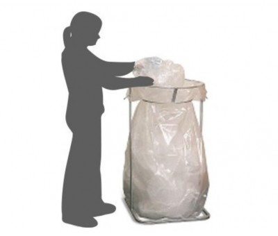 Support de sac pour collecte de films plastique et DIB