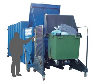 Basculeur de bac à déchets roulant 660 à 1100 L