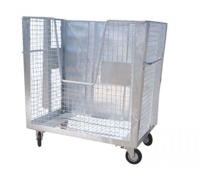 Conteneur grillagé sur roues - grand volume