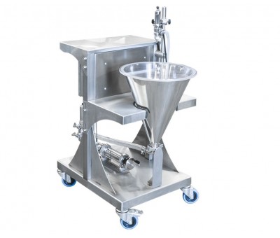 Pompe de remplissage sur chariot pour produits pâteux
