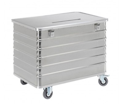 Conteneur à déchets aluminium sécurisé - grand volume