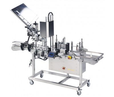 Etiqueteuse 2 étiquettes adhésives pour bouteilles de vin