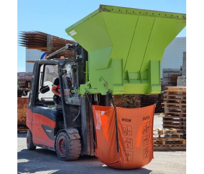 Godet remplisseur de big bag à trappe hydraulique GB