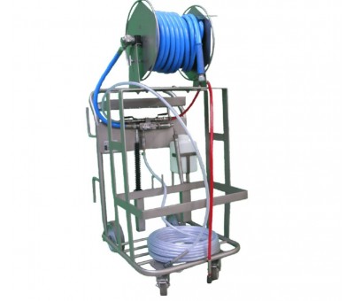 Station de moussage et désinfection mobile LAMA® sur chariot inox