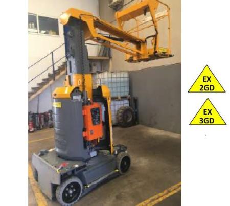 Mise en conformité ATEX de nacelle élévatrice automotrice électrique ou diésel