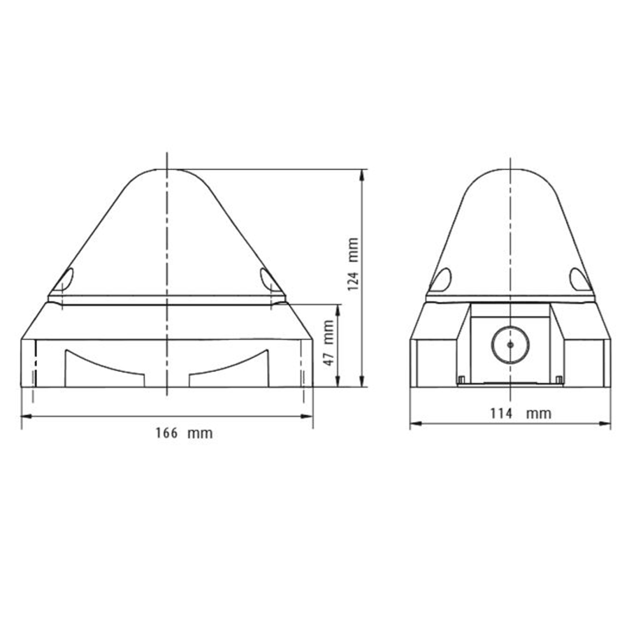 Devis Feu flash pyramidal 5 Joules IP66 polyvalent PBV22005