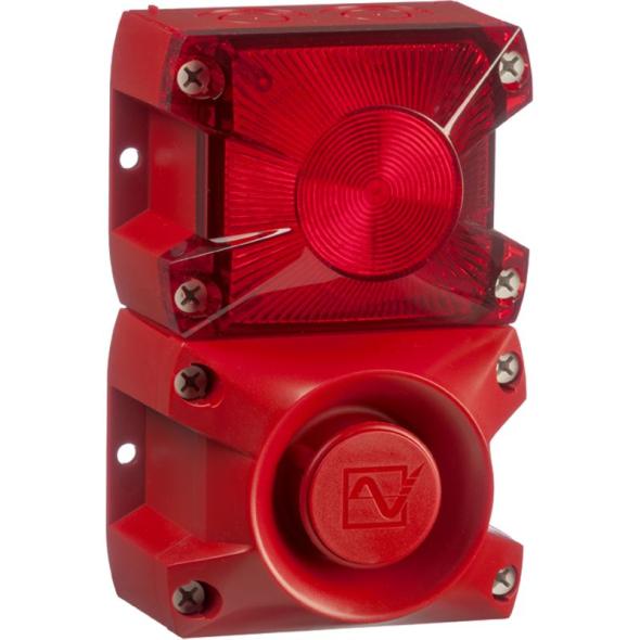 Combiné sirène 105 dB feu flash 5 J IP66 applications industrielles et marines PIL100