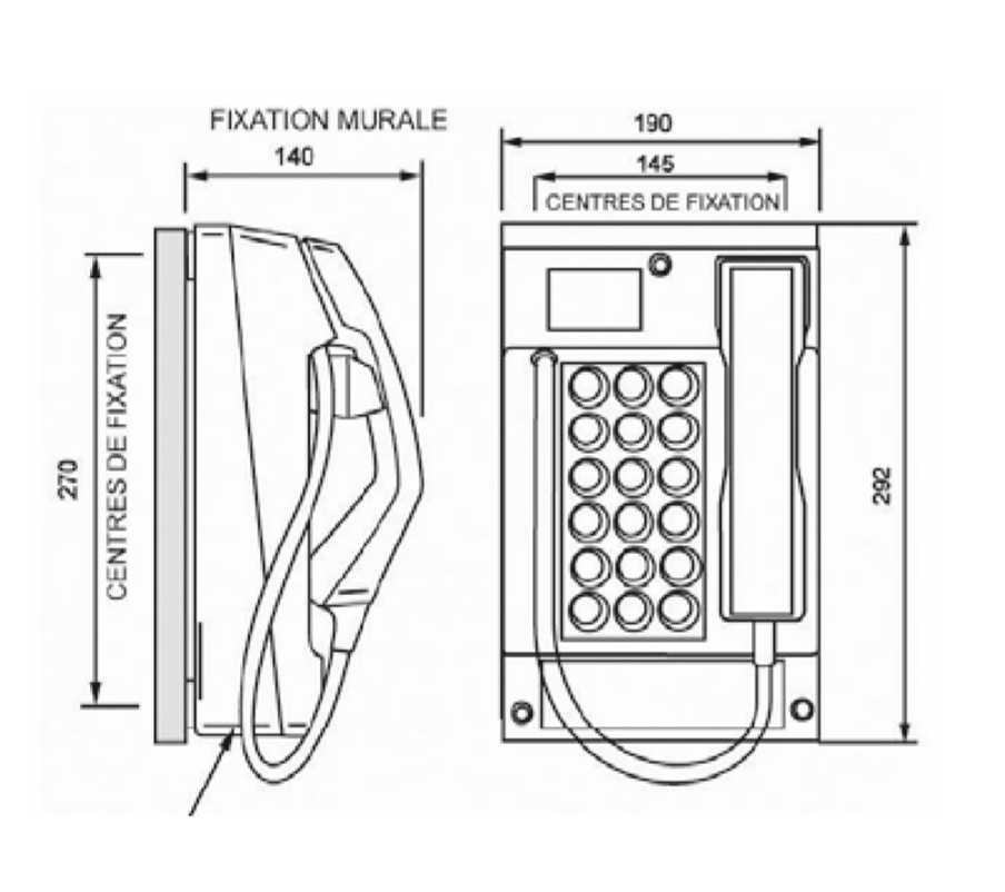 Achat Téléphone ATEX fixe filaire 90dB IP66 AUTELDAC5 pour Zones 1, 2, 21 et 22