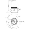 Vente Maxi feu LED multimodes fond plat IP65 220xø140mm O400L (ae&t)