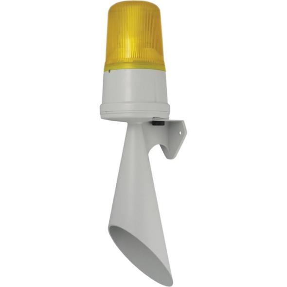Maxi trompe 110dB avec feu fixe LED IP65 sur équerre F110TL