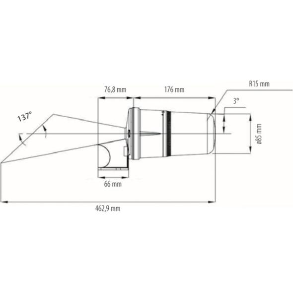 Achat Maxi trompe 110dB avec feu fixe LED IP65 sur équerre F110TL