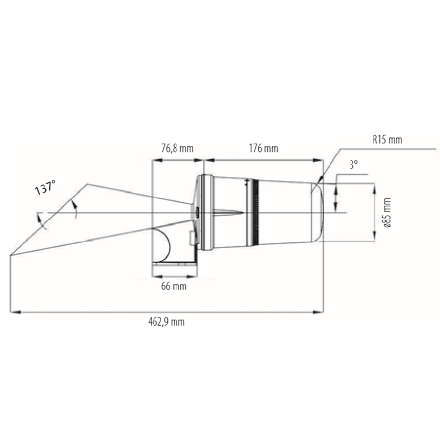 Achat Avertisseur trompe 110dB avec feu tournant IP65 sur équerre F110TR
