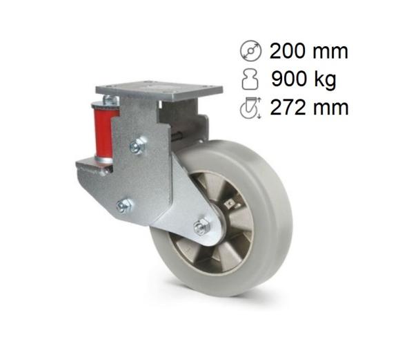 Roulettes à suspension 3 ressorts 900 kg Omikron Flex + Novatech